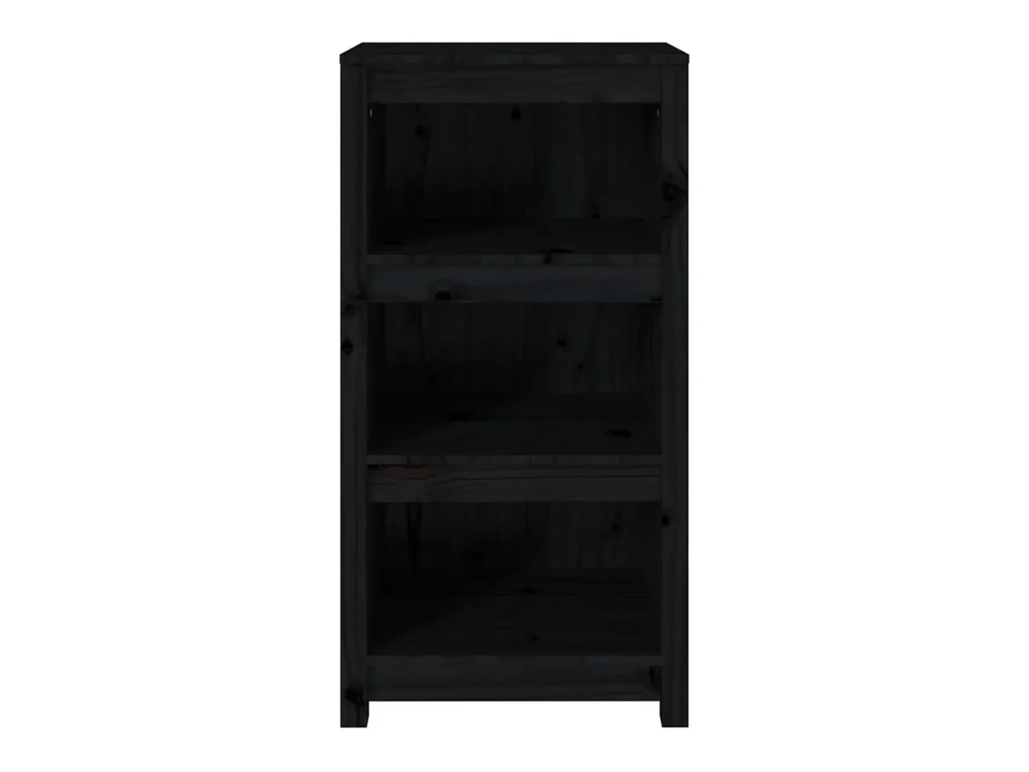 Estante 50x35x97 cm madeira de pinho maciça preto