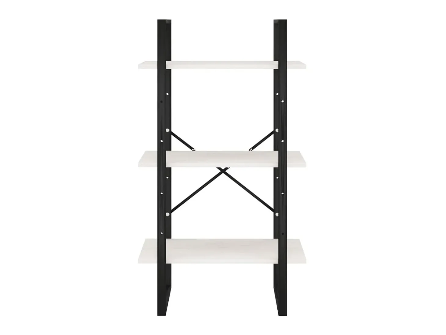Estante 60x30x105 cm madeira de pinho maciça branco PT415266