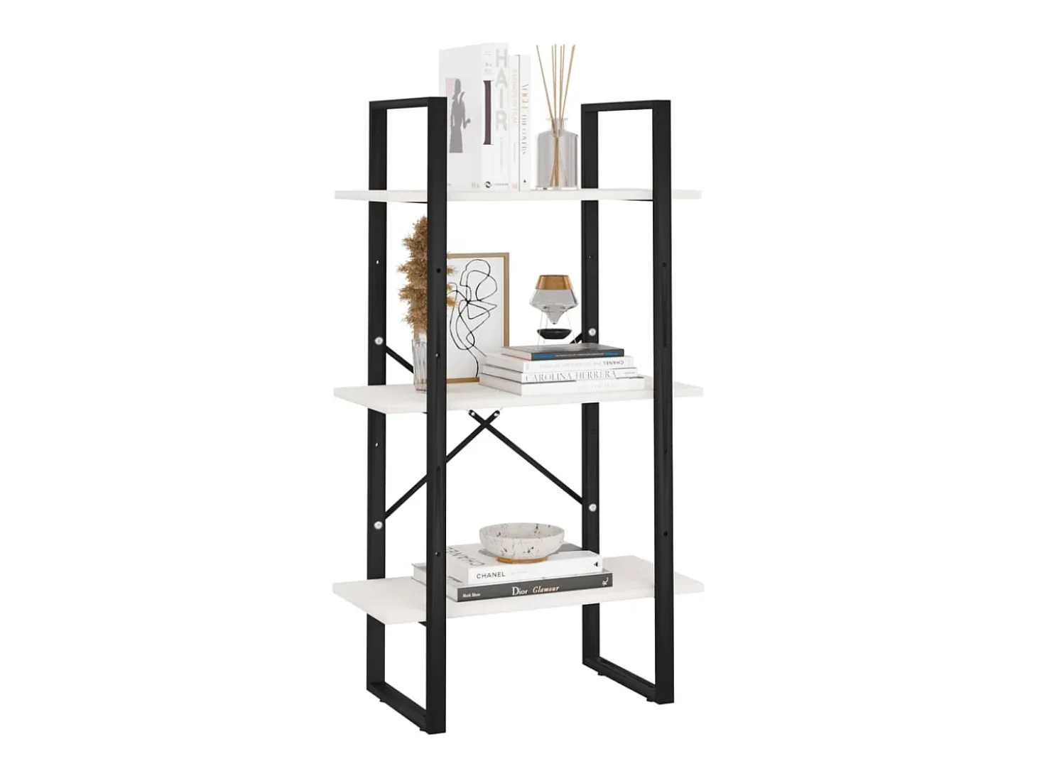 Estante 60x30x105 cm madeira de pinho maciça branco PT415266