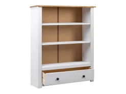 Estante 80x35x110 cm madeira de pinho maciça Panama branco PT403214