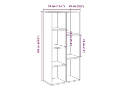 Estante 50x25x104 cm madeira velha