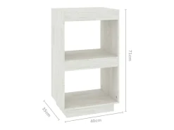 Estante 40x35x71 cm pinho maciço branco