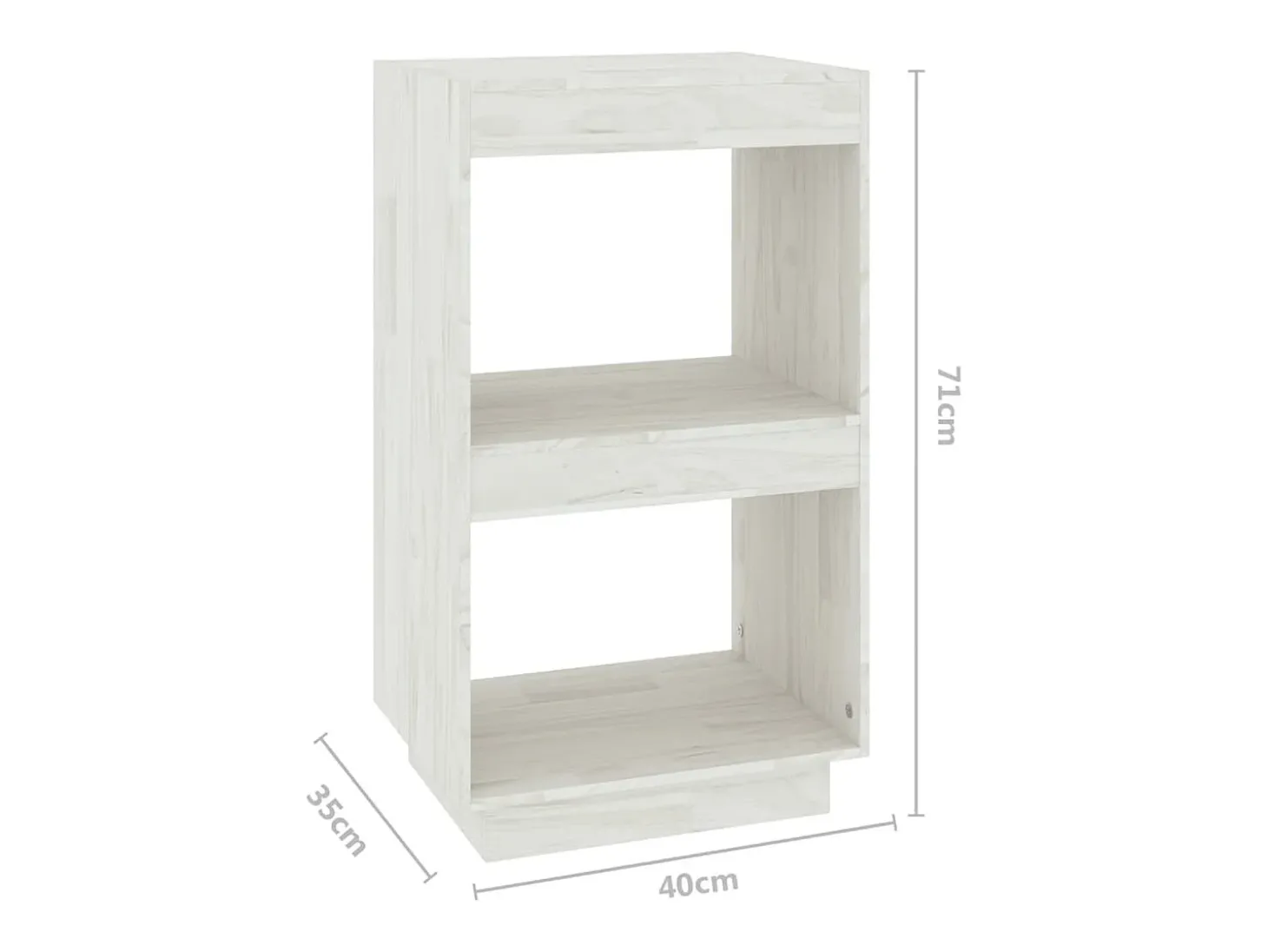 Estante 40x35x71 cm pinho maciço branco