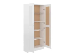 Estante 82,5x30,5x185,5cm derivados de madeira branco brilhante PT770431