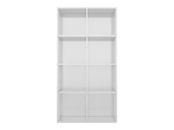 Estante/aparador 66x30x130 cm contraplacado branco brilhante PT971399