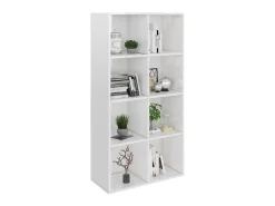 Estante/aparador 66x30x130 cm contraplacado branco brilhante PT971399