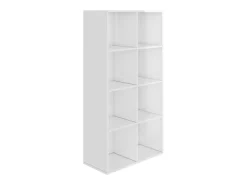 Estante/aparador 66x30x130 cm contraplacado branco brilhante PT971399