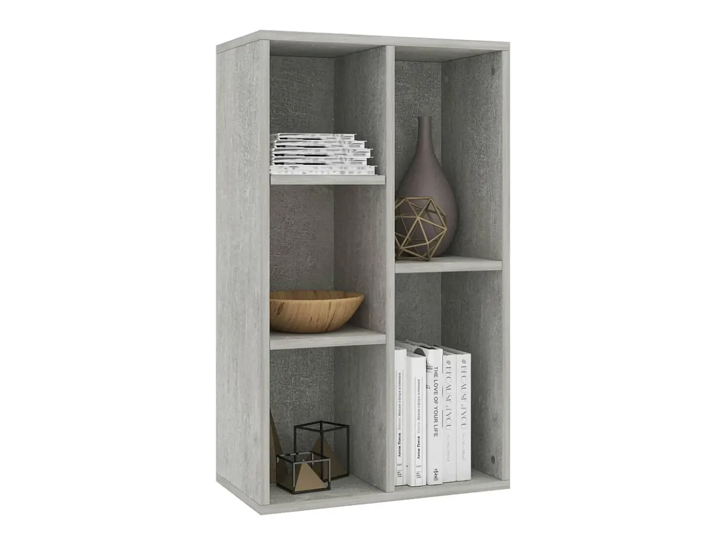 Estante/aparador 50x25x80 cm contraplacado cinzento cimento PT411389