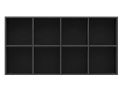 Estante/aparador 66x30x130 cm derivados de madeira preto