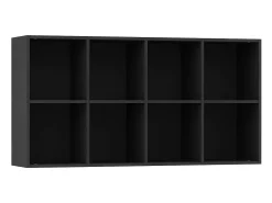 Estante/aparador 66x30x130 cm derivados de madeira preto