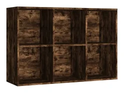 Estante/aparador 66x30x98 cm derivados madeira carvalho fumado PT278577