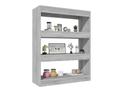 Estante/divisória madeira processada 80x30x103 cm sonoma cinza PT409744