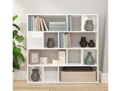 Estante/divisória 105x24x102 cm branco brilhante PT499484