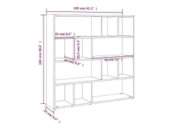 Estante/divisória 105x24x102 cm branco