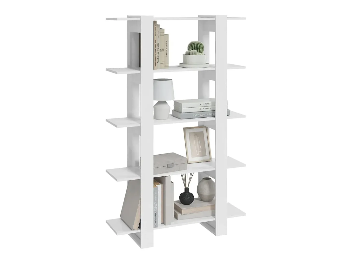 Estante/divisória 100x30x160 cm branco brilhante PT452856