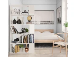 Estante/divisória 80x24x159 cm branco brilhante PT447207