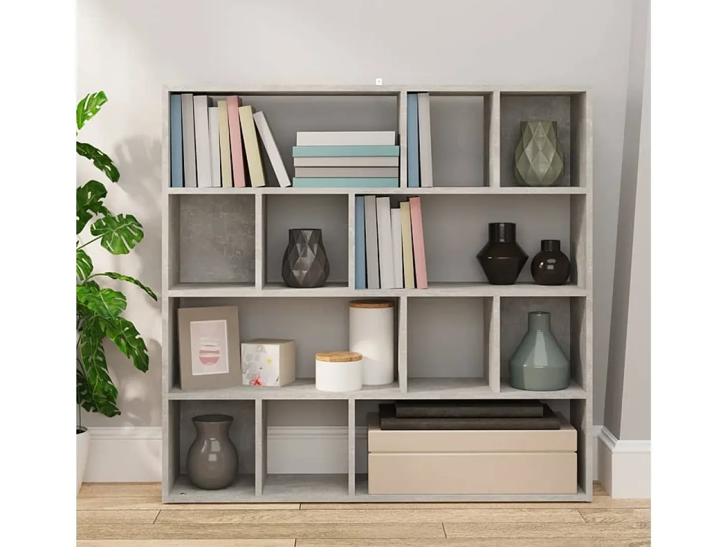 Estante/divisória 105x24x102 cm cinzento cimento PT429265