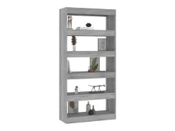 Estante/divisória 80x30x166 cm contraplacado cor sonoma cinza PT641351