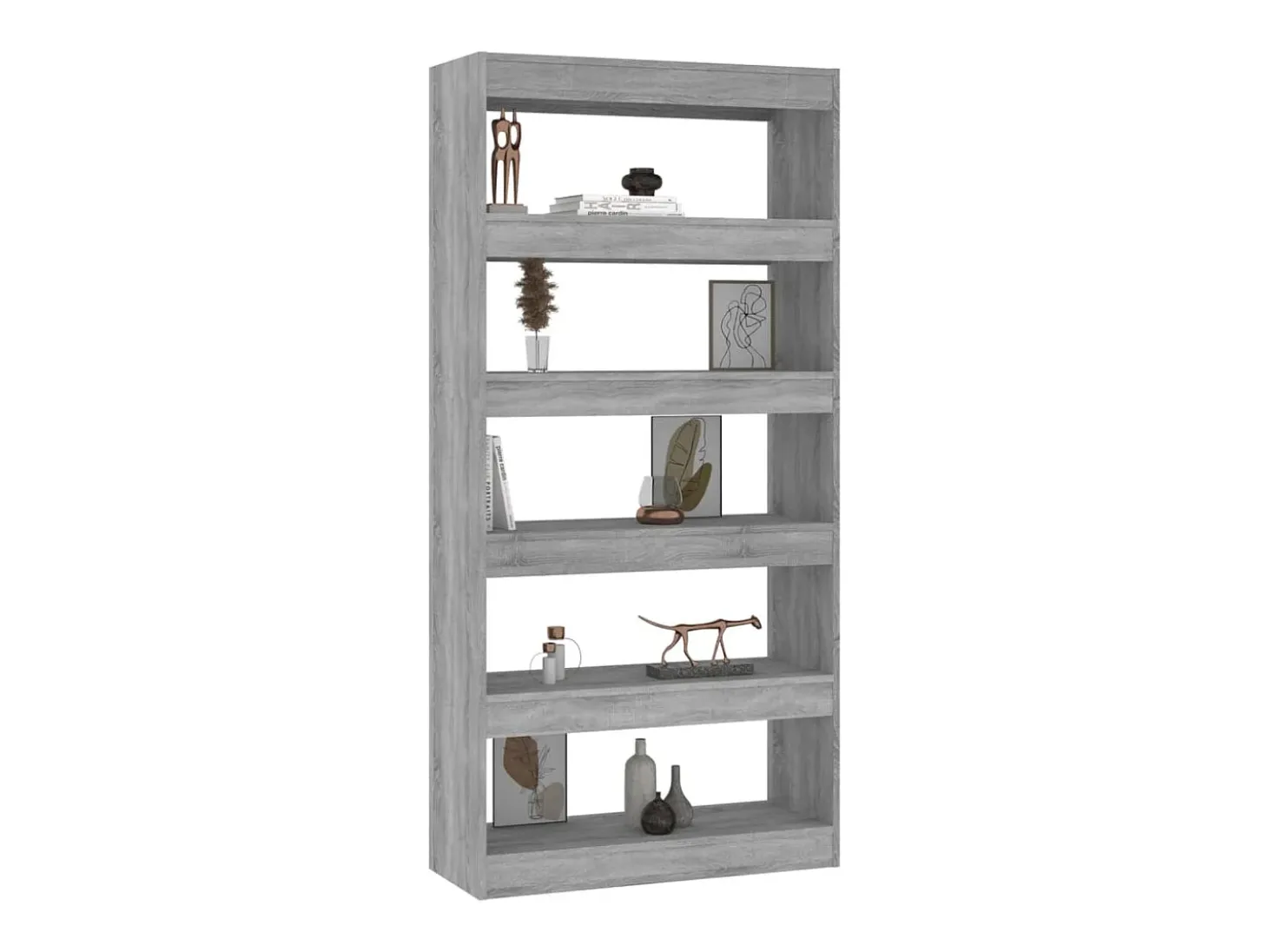 Estante/divisória 80x30x166 cm contraplacado cor sonoma cinza PT641351