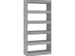 Estante/divisória 80x30x166 cm contraplacado cor sonoma cinza PT641351