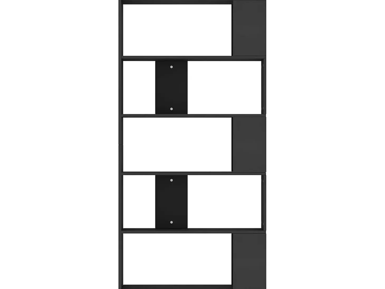 Estante/divisória 80x24x159 cm contraplacado preto PT701334