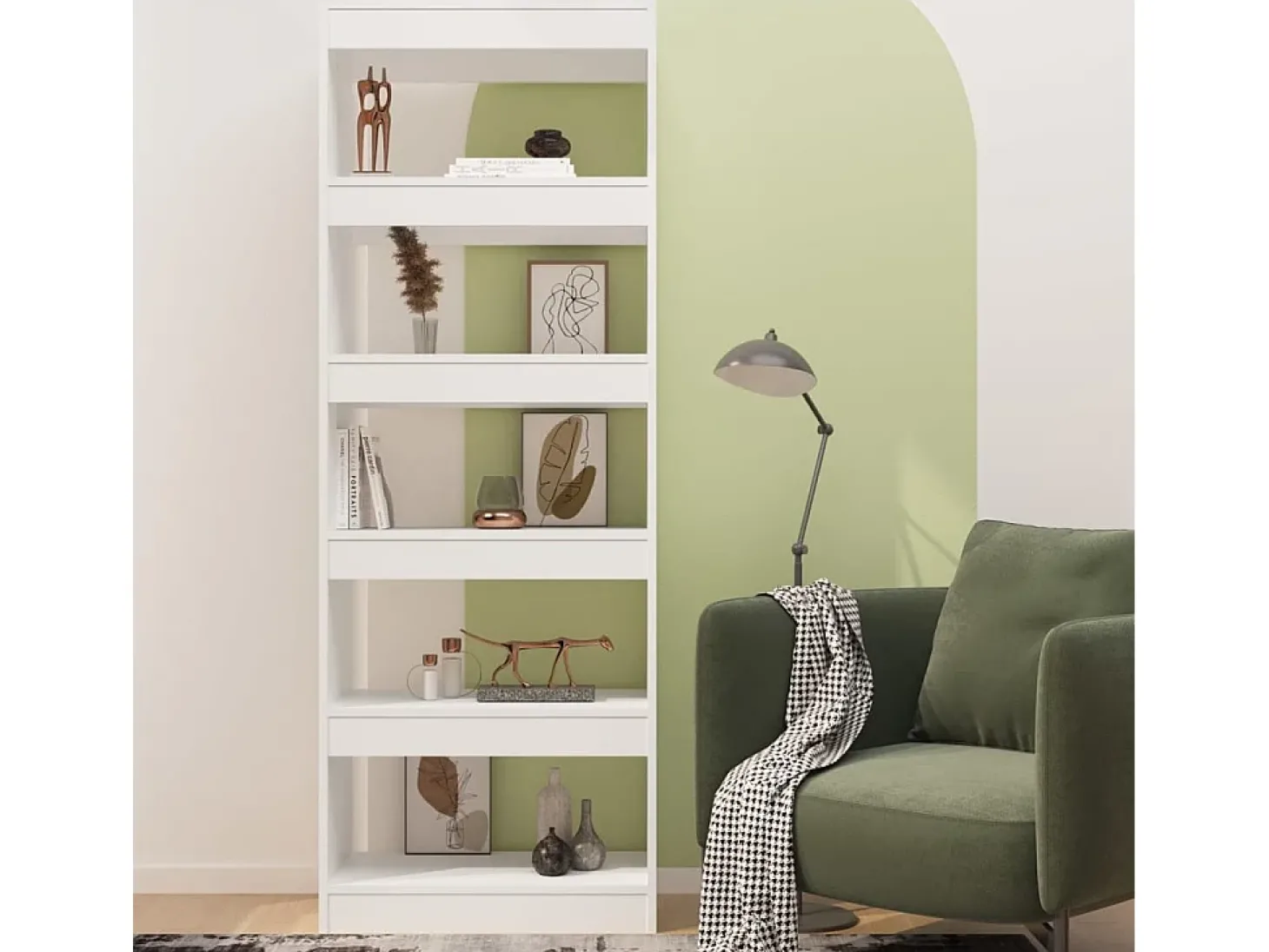 Estante/divisória 60x30x166 cm contraplacado branco PT757028