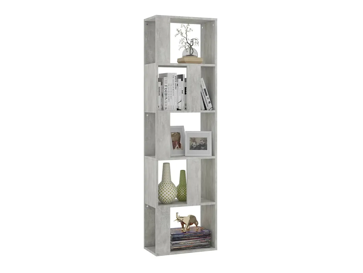 Estante/divisória 45x24x159 cm contraplacado cinzento cimento PT261362