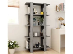 Estante/divisória 80x30x160 cm contraplacado cor sonoma cinza PT867592
