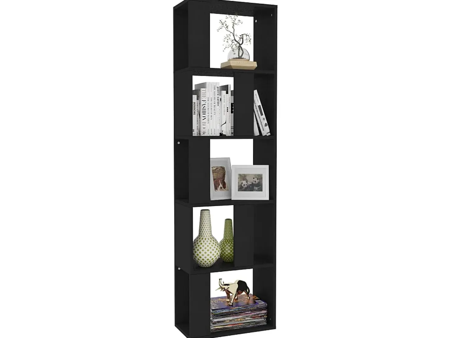 Estante/divisória 45x24x159 cm contraplacado preto PT404429