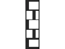 Estante/divisória 45x24x159 cm contraplacado preto PT404429