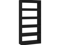 Estante/divisória 80x30x166 cm contraplacado preto PT806224