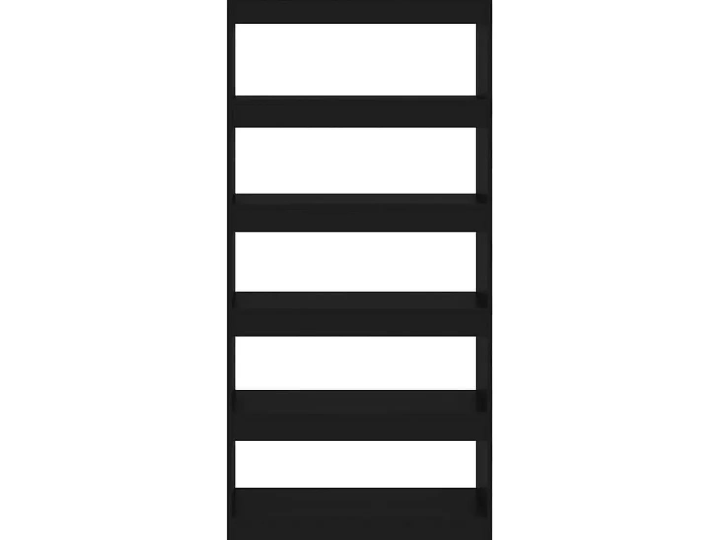 Estante/divisória 80x30x166 cm contraplacado preto PT806224