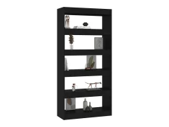 Estante/divisória 80x30x166 cm contraplacado preto PT806224