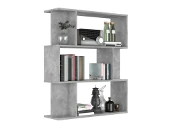 Estante/divisória 80x24x96 cm contraplacado cinzento cimento PT675246