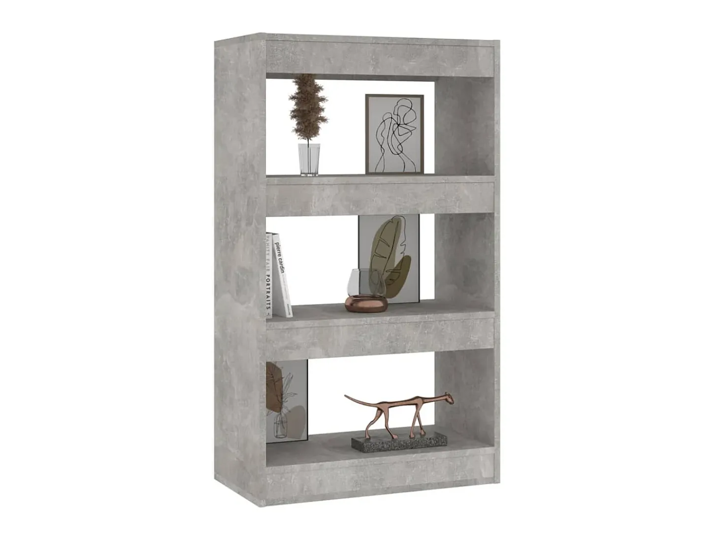 Estante/divisória 60x30x103 cm contraplacado cor cinza cimento PT278532