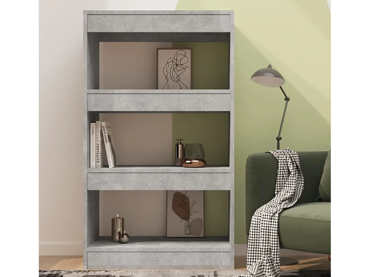Estante/divisória 60x30x103 cm contraplacado cor cinza cimento PT278532