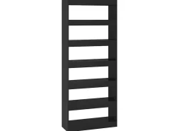 Estante/divisória 80x30x198 cm contraplacado preto PT458874
