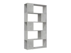 Estante/divisória 80x24x155 cm contraplacado cinzento cimento