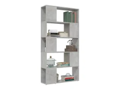 Estante/divisória 80x24x155 cm contraplacado cinzento cimento