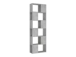Estante/divisória 60x24x186 cm contraplacado cinzento-cimento PT844043