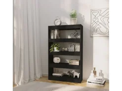Estante/divisória 80x30x135 cm contraplacado preto PT804926