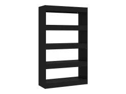 Estante/divisória 80x30x135 cm contraplacado preto PT804926