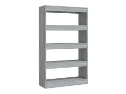 Estante/divisória 80x30x135 cm contraplacado cor sonoma cinza PT402379