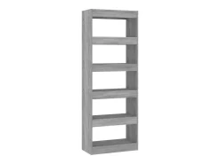 Estante/divisória 60x30x166 cm contraplacado cor sonoma cinza PT975544