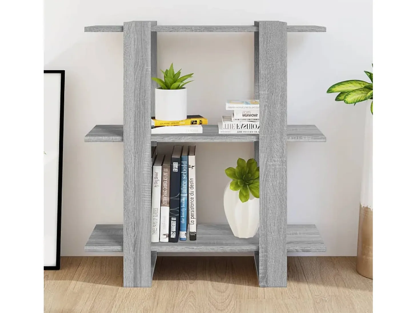 Estante/divisória 80x30x87 cm cor sonoma cinza PT577853