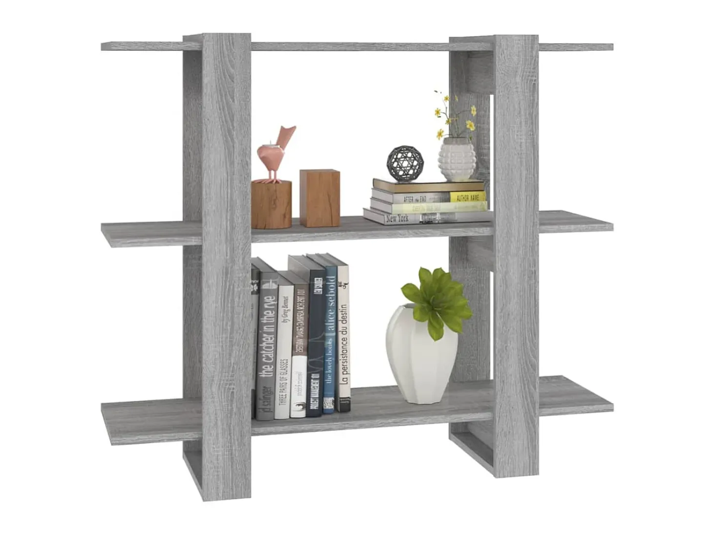 Estante/divisória 100x30x87 cm cor sonoma cinza PT644432