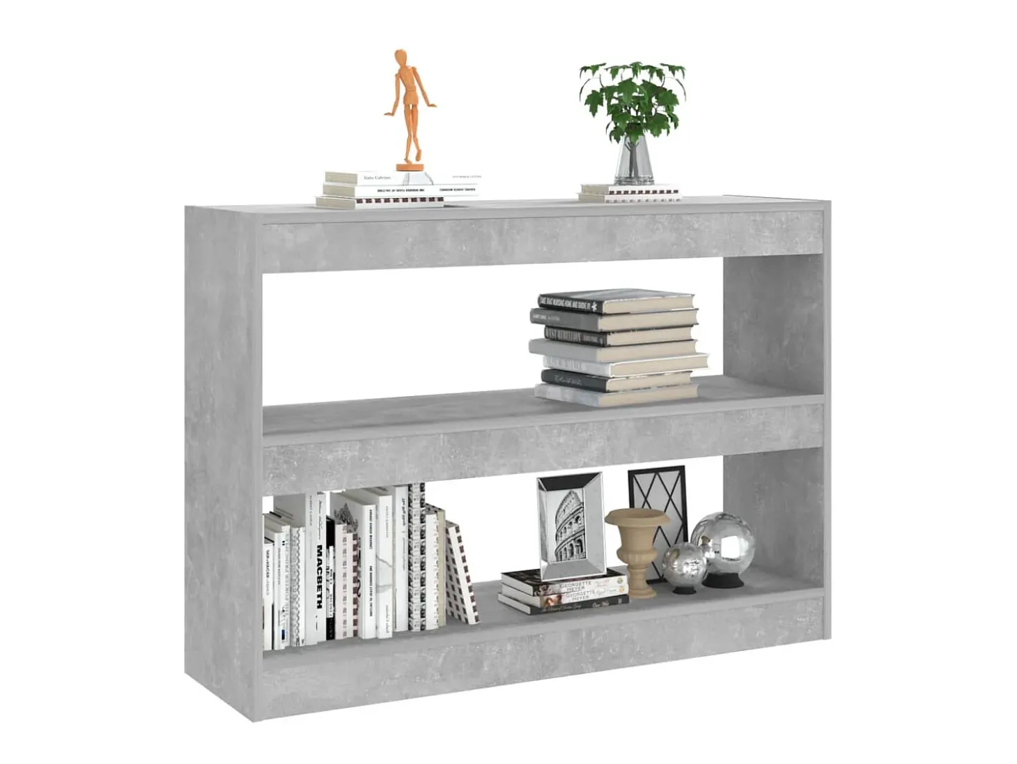 Estante/divisória 100x30x72 cm cor cinzento cimento PT384463