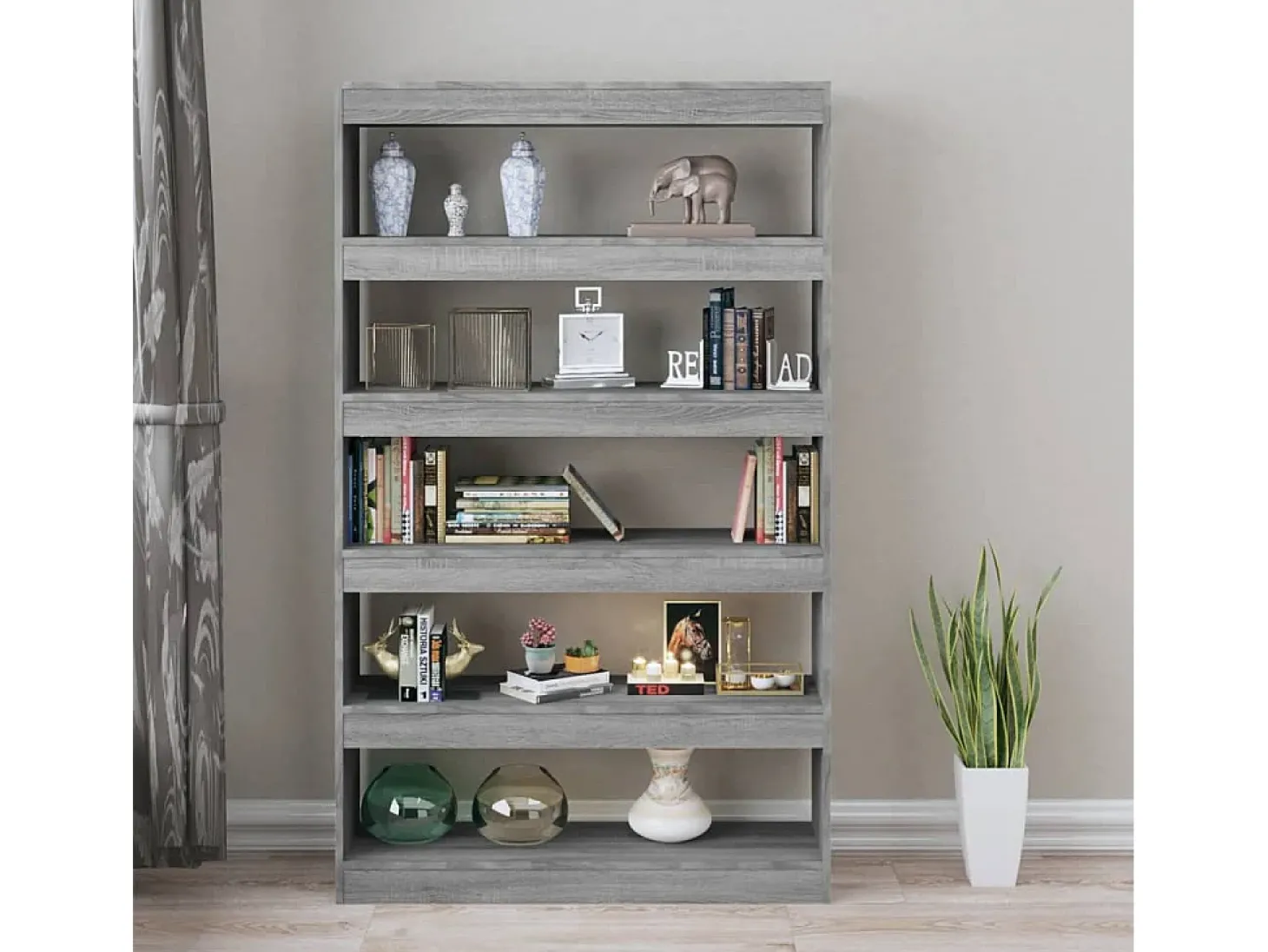 Estante/divisória 100x30x166 cm cor sonoma cinza PT933453