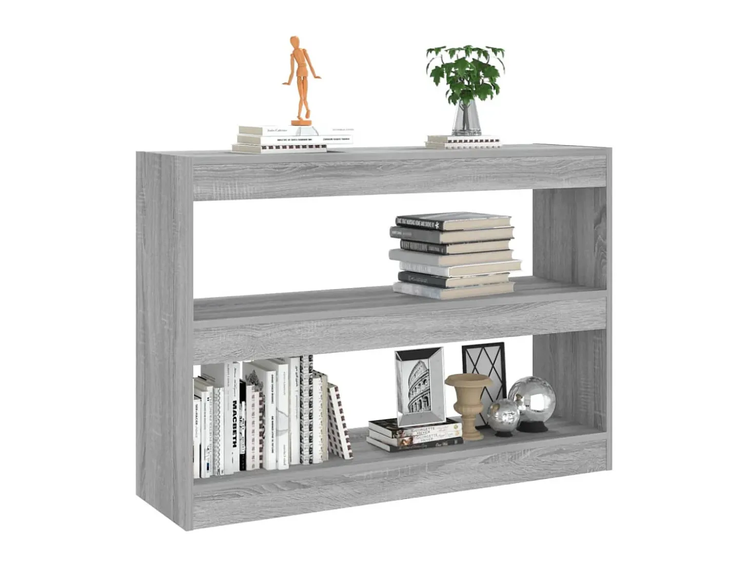 Estante/divisória 100x30x72 cm cor sonoma cinza PT247893
