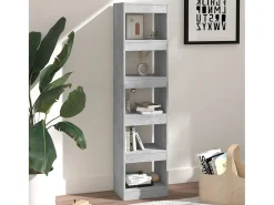 Estante/divisória 40x30x166 cm cor cinzento cimento PT515799